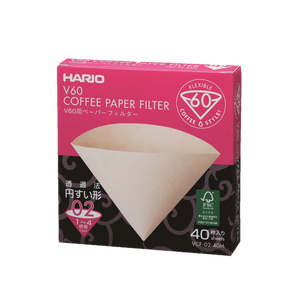 Hario . V60-02 Filter Paper . Unbleached (40Pcs)